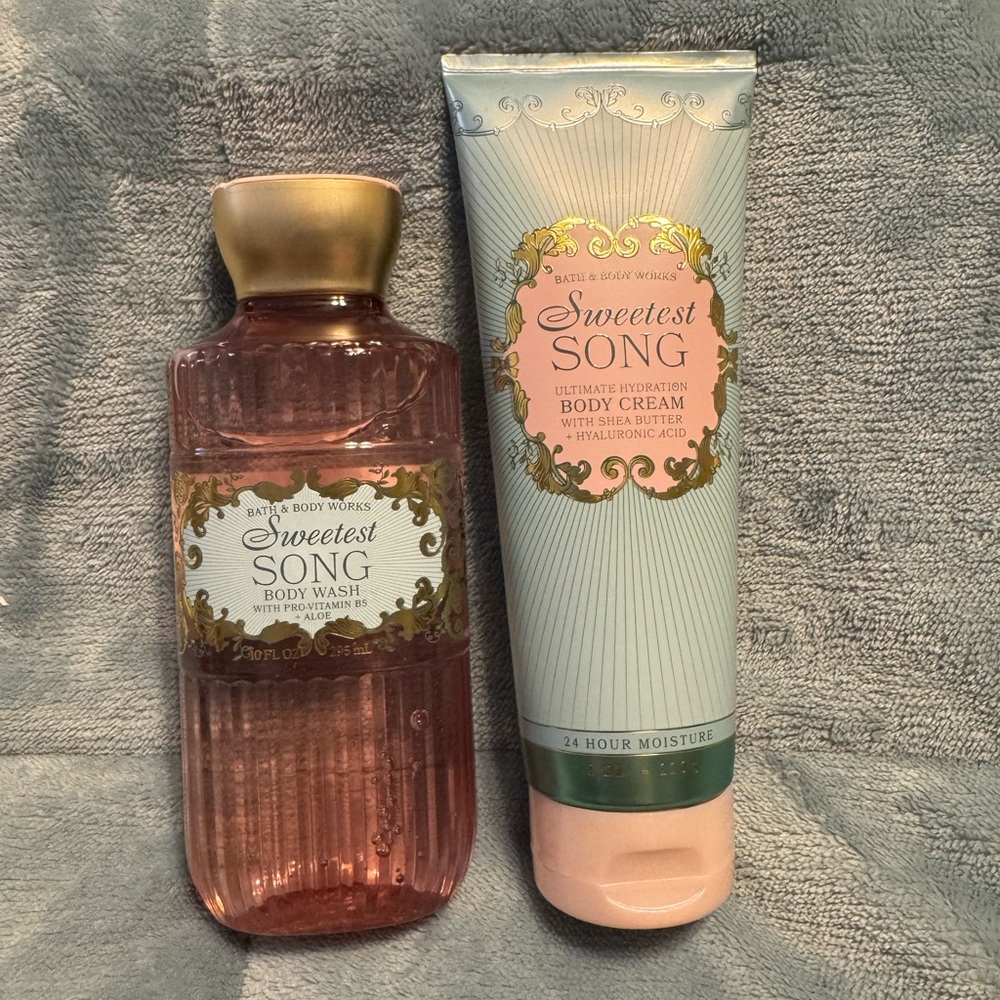 Bath & Body Works Sweetest Song, Body Wash & Body Cream Set